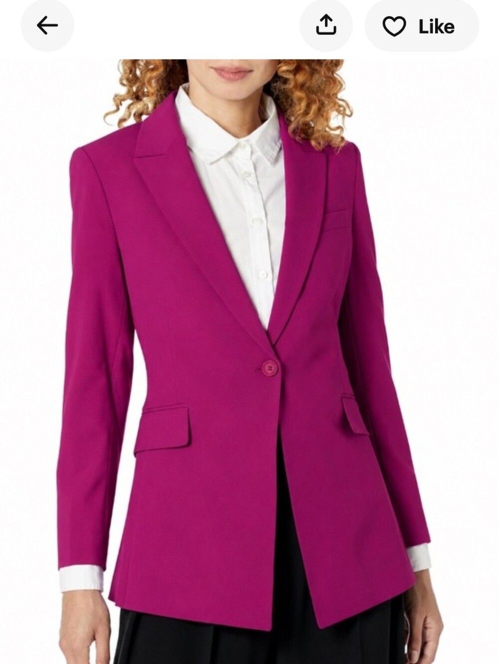 NWOT THEORY VIVID FUSCHIA SIZE 6 BLAZER